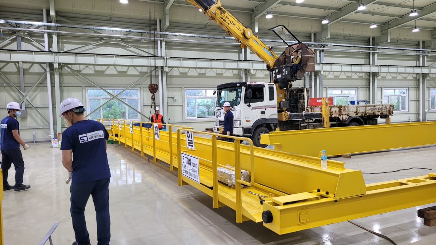 천장 현장 호이스트 크레인 5TON 현장 사진 2